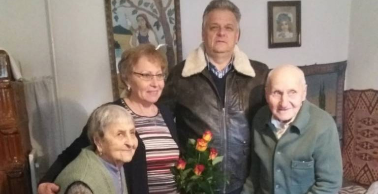 Veteran de război săcelean felicitat cu ocazia împlinirii a 100 de ani.