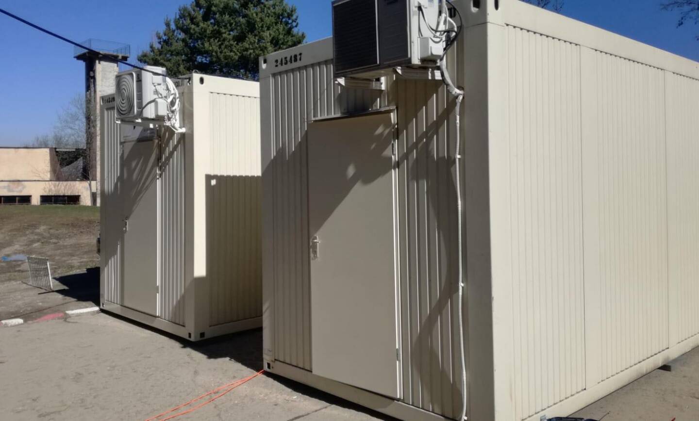 Două containere de pre-triaj la Spitalul Municipal Săcele