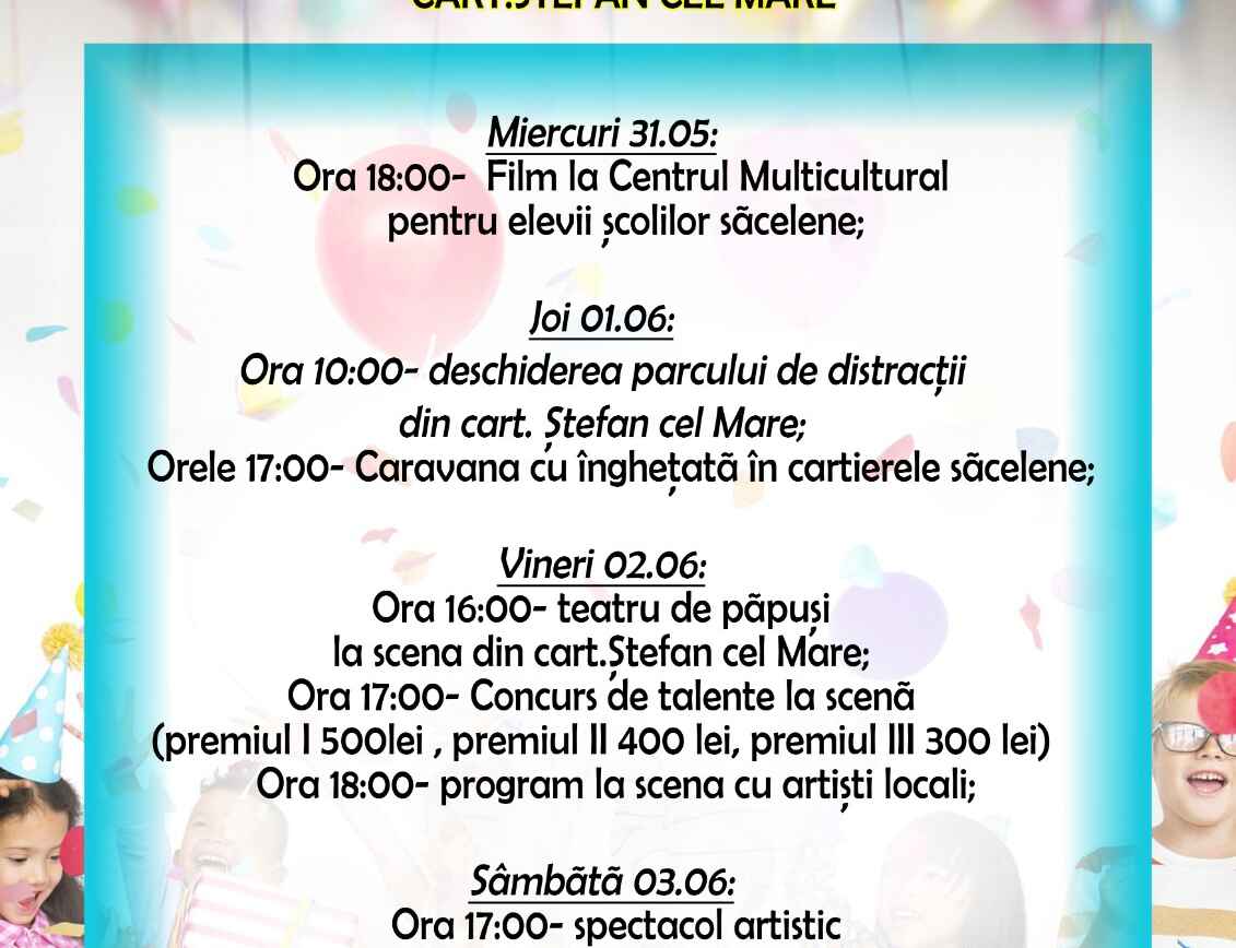 Săptămâna Copiilor la Săcele începe mâine