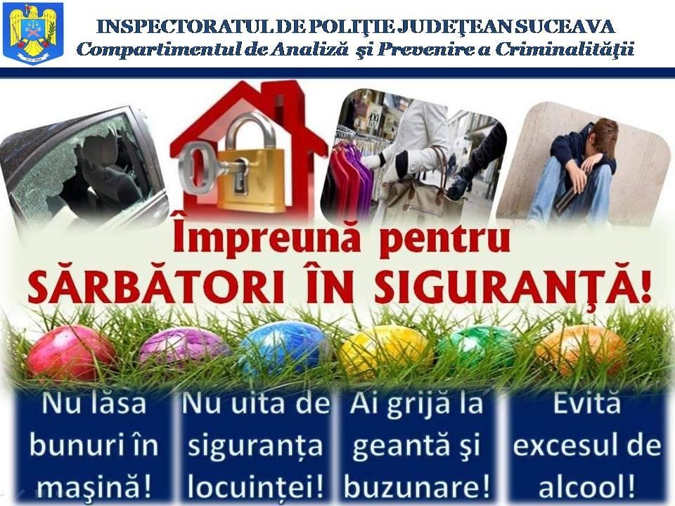 ÎMPREUNĂ PENTRU SĂRBĂTORI ÎN SIGURANȚĂ