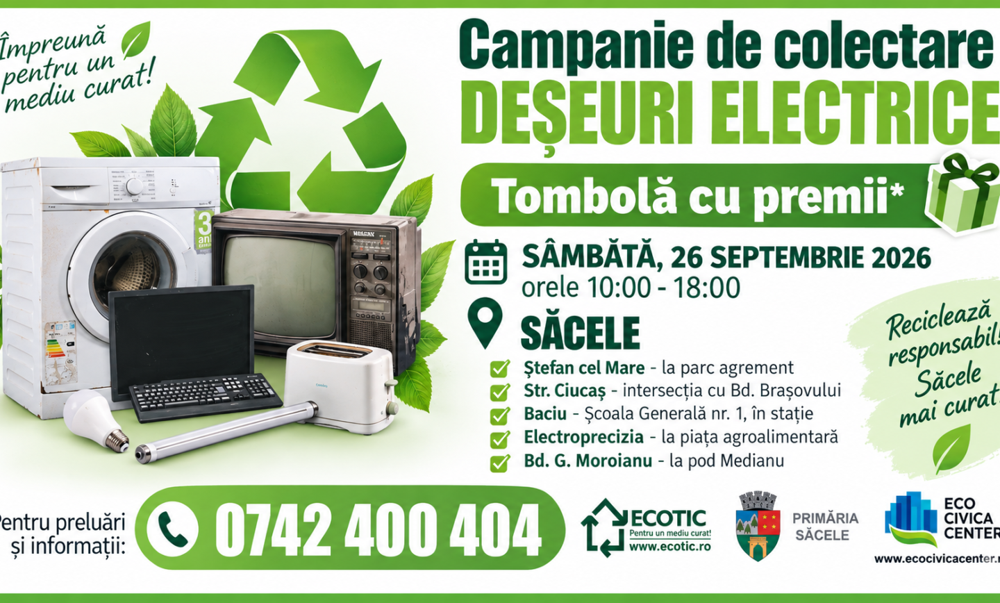 Campanie de colectare a deșeurilor electrice în Săcele